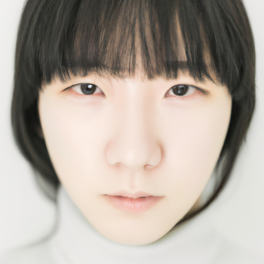 AI 생성 이미지: 미니멀 포트레이트, 하이키 흰 배경과 자연스러운 표정